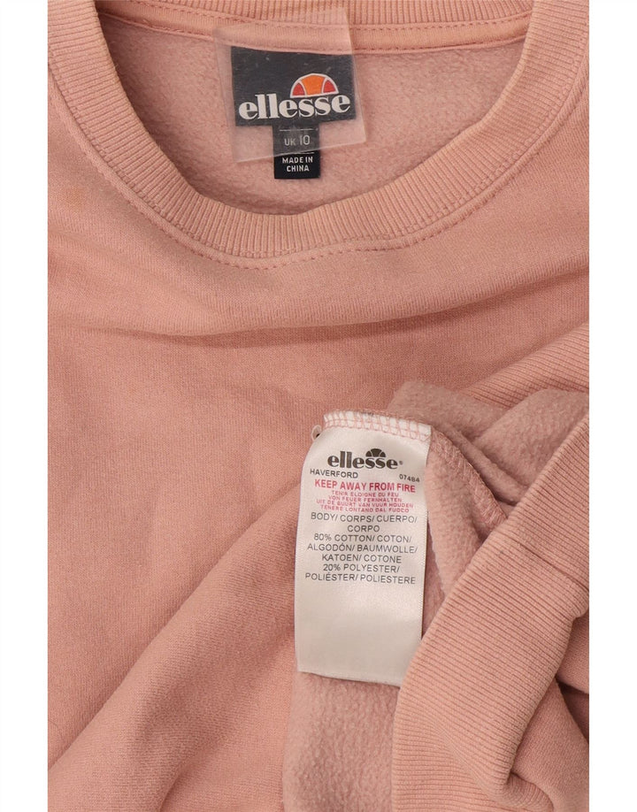 Женский джемпер оверсайз Ellesse UK 10, маленький розовый хлопок