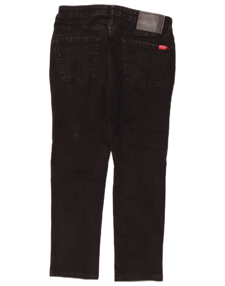 Женские узкие зауженные джинсы Guess W32 L27 черные