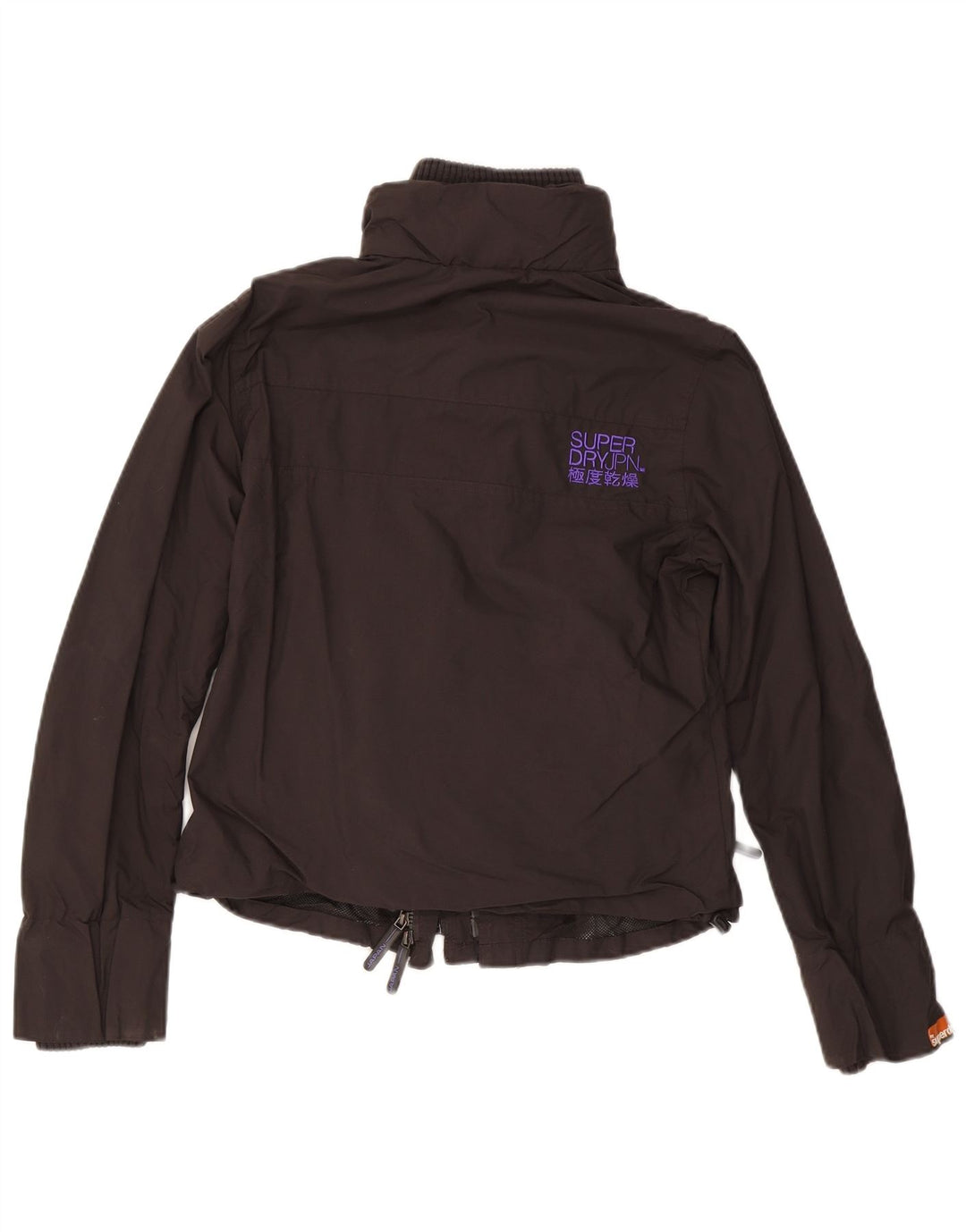 Женская ветровка SUPERDRY UK 14, большая черная нейлоновая куртка