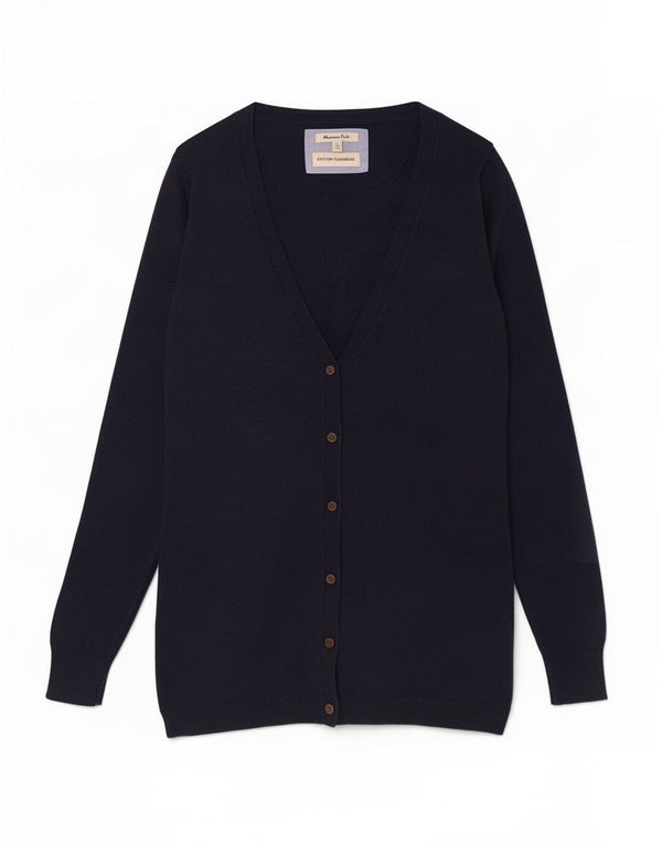 Женский кардиган Massimo Dutti UK 10, маленький темно-синий, хлопок