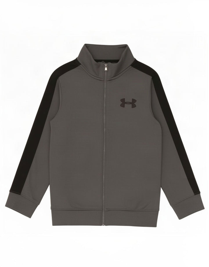 Спортивный костюм Under Armour для мальчиков, верхняя куртка, 7–8 лет, маленький серый цвет с цветными блоками