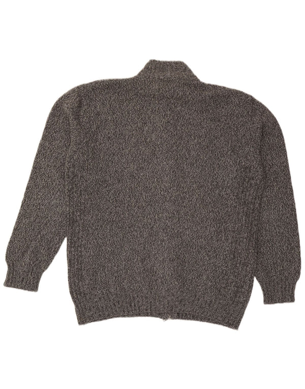 Мужской кардиган-свитер Conte of Florence 2XL, серый, шерстяной в крапинку
