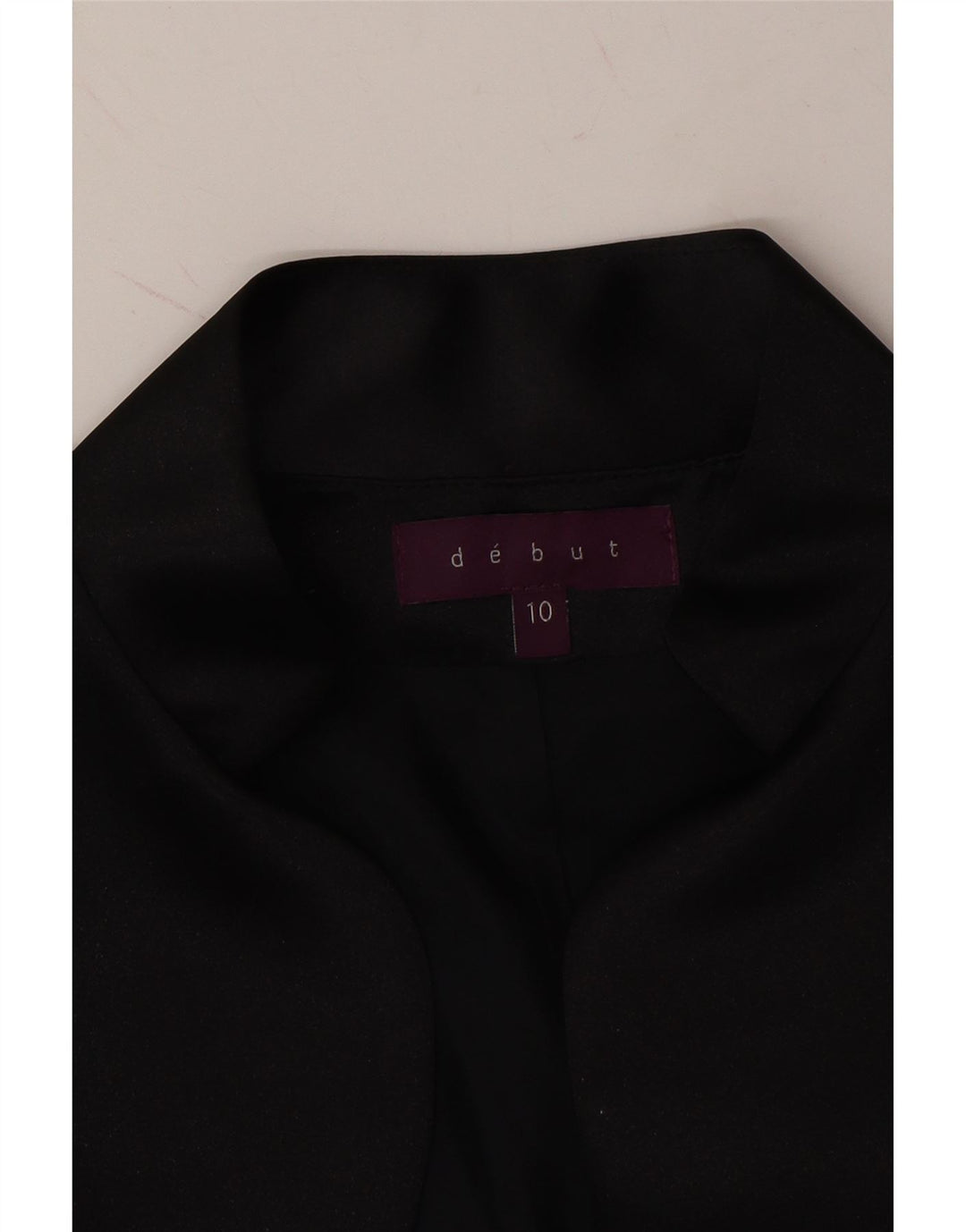 DEBUT Womens Bolero Jacket UK 10 Small Black Acetate Vintage Debut and Second-Hand Debut from Messina Hembry 