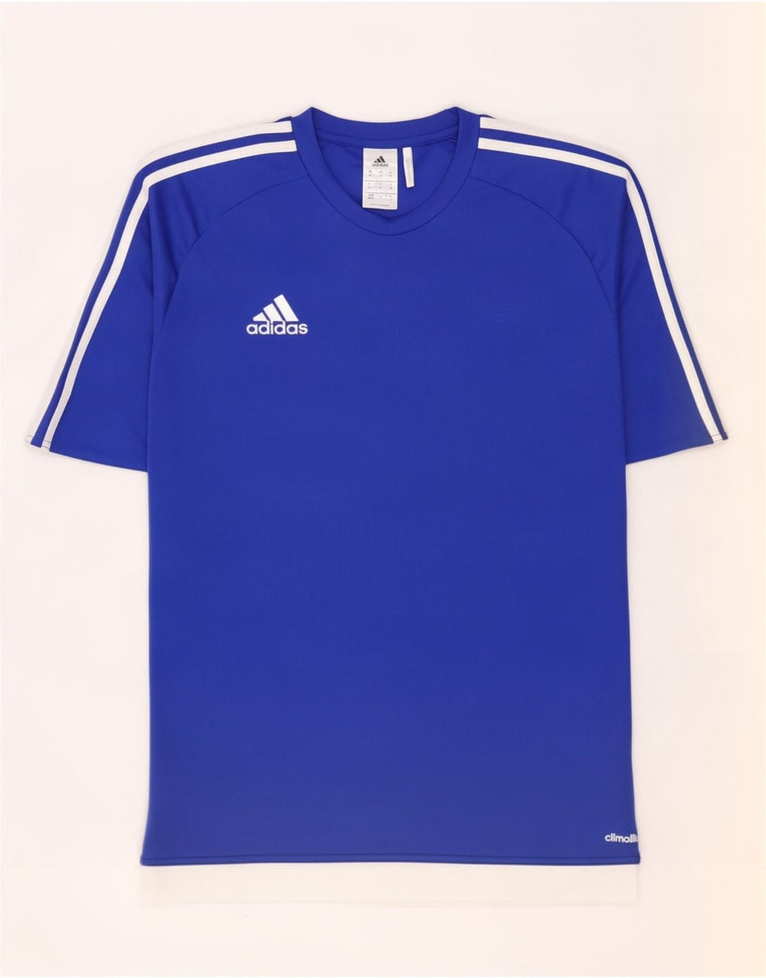 Мужская футболка Adidas Climalite, верх, средний синий, полиэстер с цветными блоками