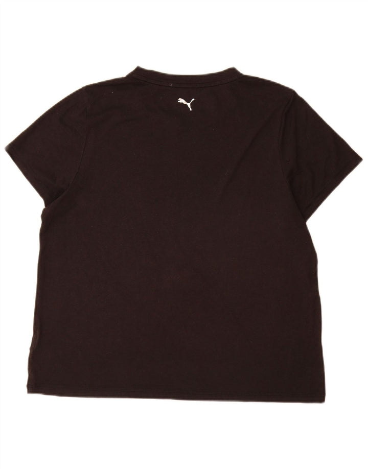 Женская футболка с рисунком Puma Top UK 18 XL, черный полиэстер