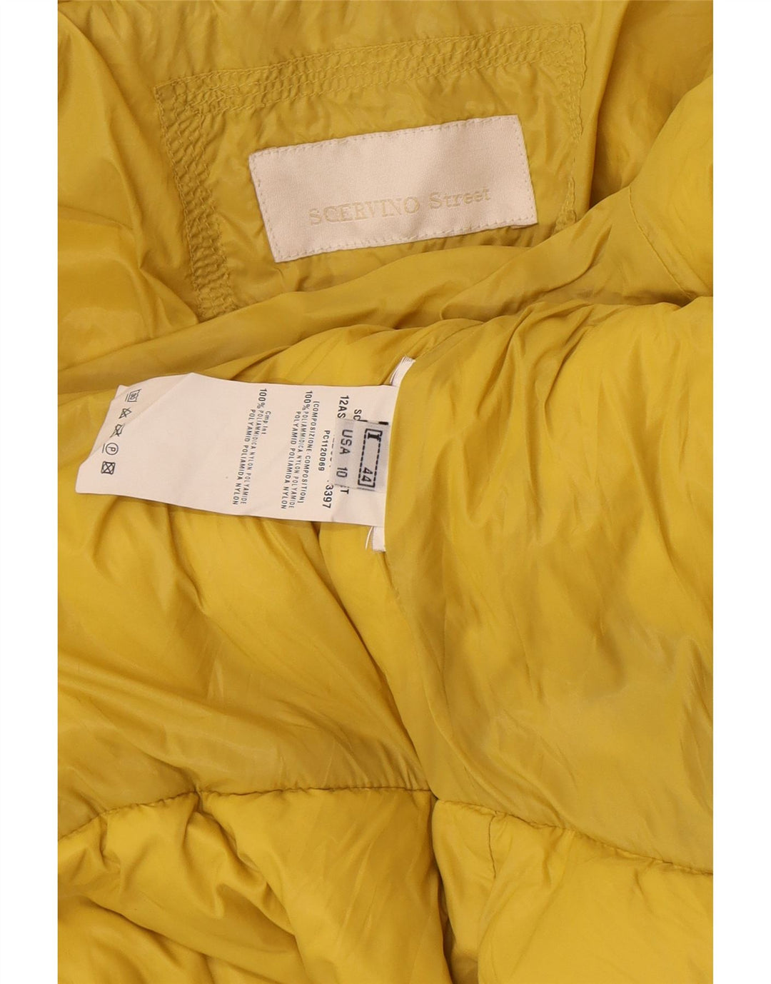 Женская стеганая куртка Scervino Street IT 44 Medium Yellow Winter