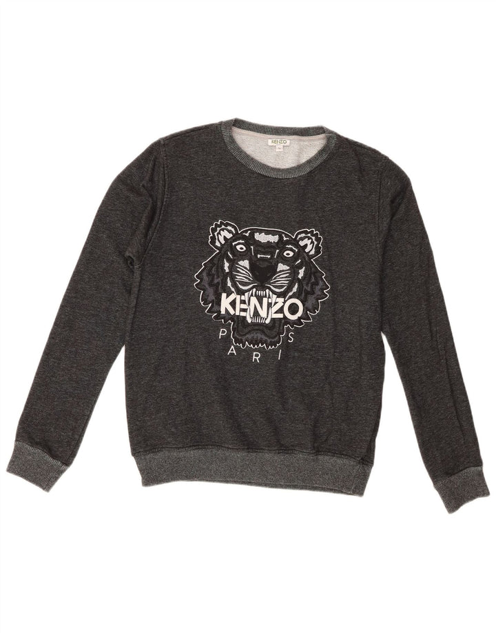 Свитшот Kenzo с рисунком для мальчиков, 15-16 лет, серый хлопок