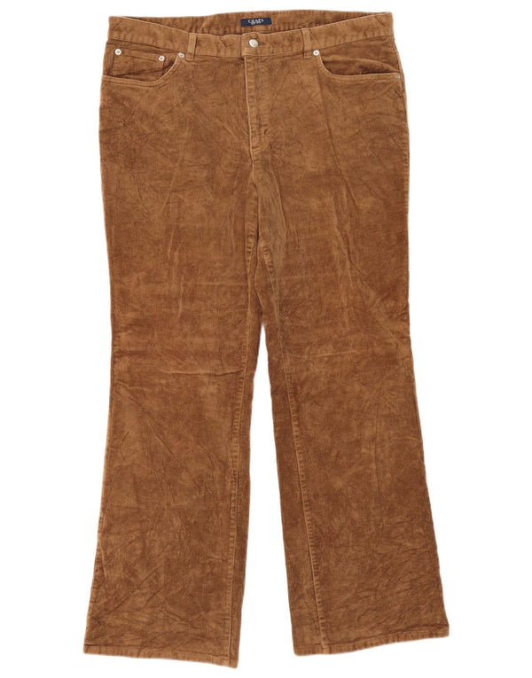 Женские вельветовые брюки Chaps Bootcut, размер США 16, размер 2XL W36 L30, бежевый хлопок