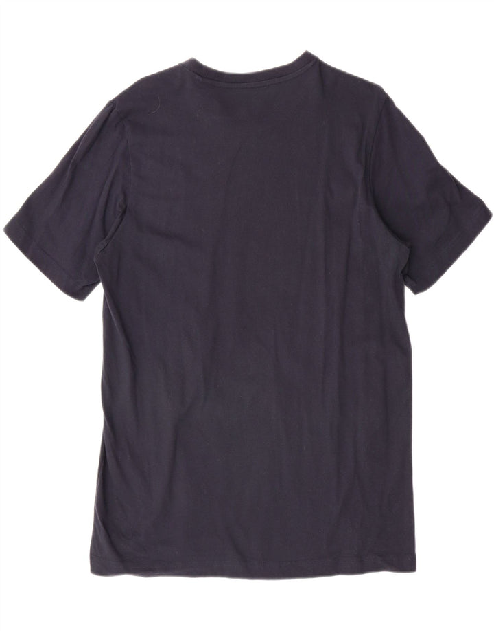 ADIDAS Mens Graphic T-Shirt Top Medium Navy Blue Cotton Vintage Adidas and Second-Hand Adidas from Messina Hembry 