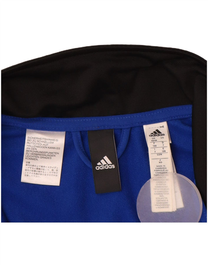 Мужская спортивная куртка Adidas UK 42/44, большой черный полиэстер с цветными блоками