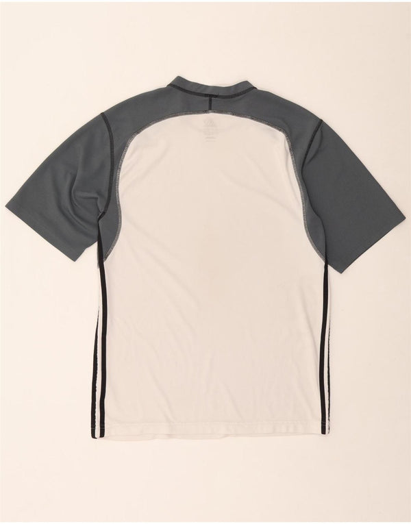 Мужская футболка ADIDAS, большой белый полиэстер с цветными блоками