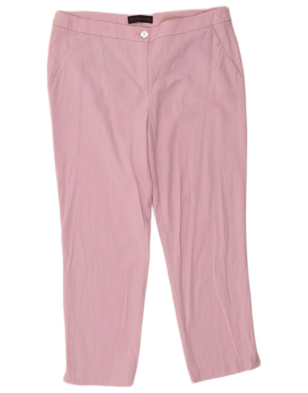 Trussardi Женские зауженные укороченные брюки IT 44 Medium W32 L24 Розовый хлопок