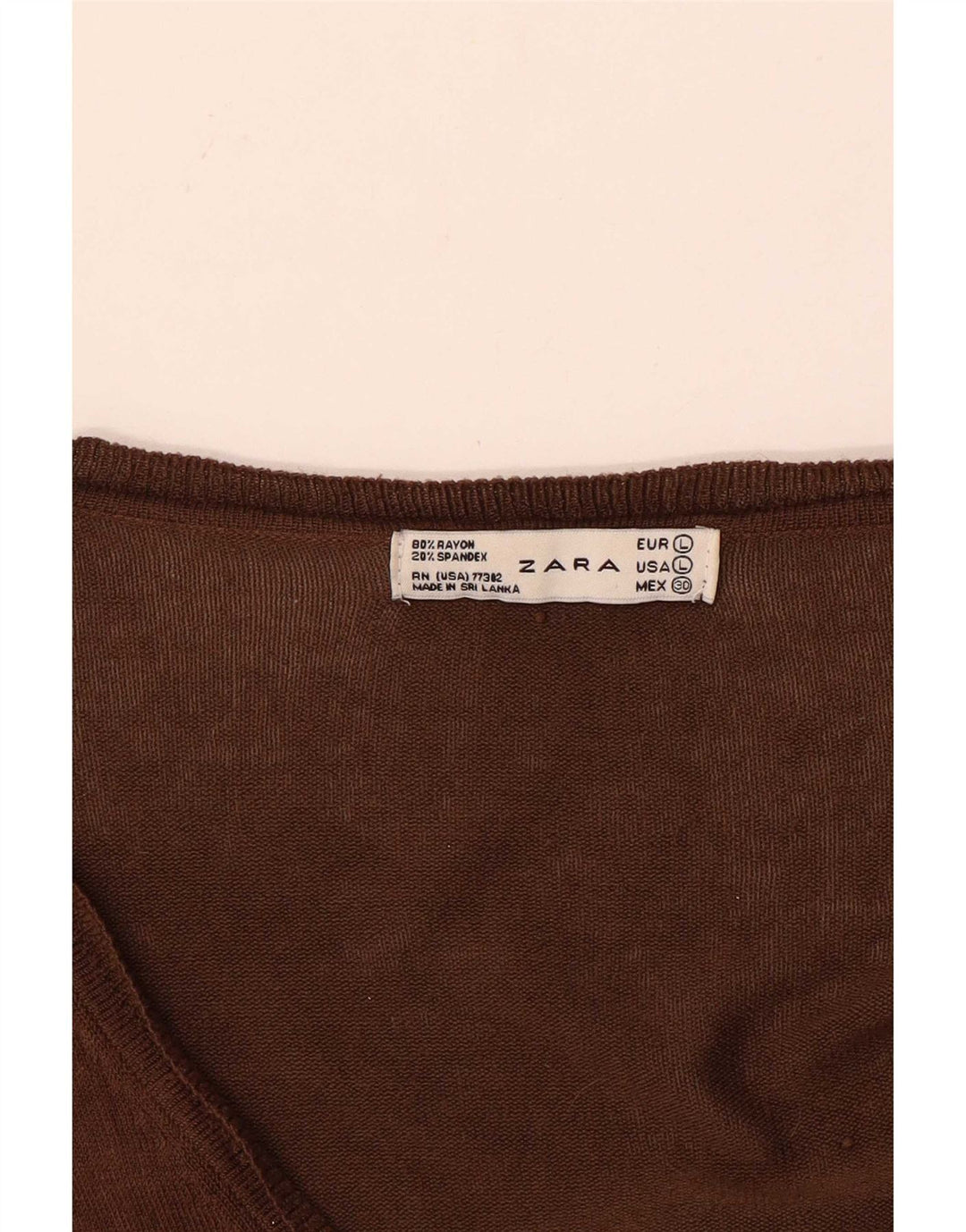 Женский кардиган Zara UK 16, большой коричневый вискоза