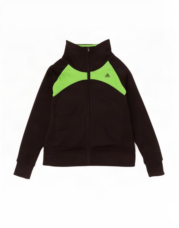 Женский спортивный костюм Adidas Climacool Top Jacket UK 14, средний черный с цветными блоками