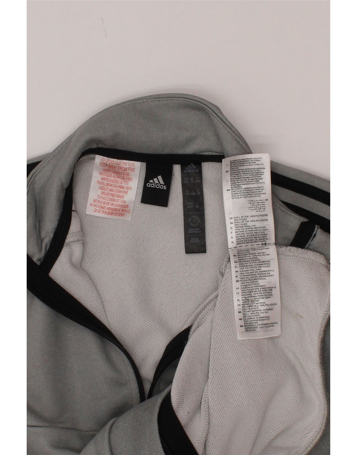 Спортивный костюм Adidas Aeroready для мальчиков, верхняя куртка 7-8 лет, серый полиэстер