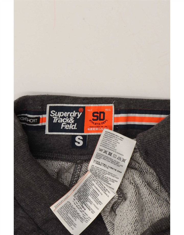 Мужские спортивные шорты с рисунком Superdry, маленькие серые, хлопковые