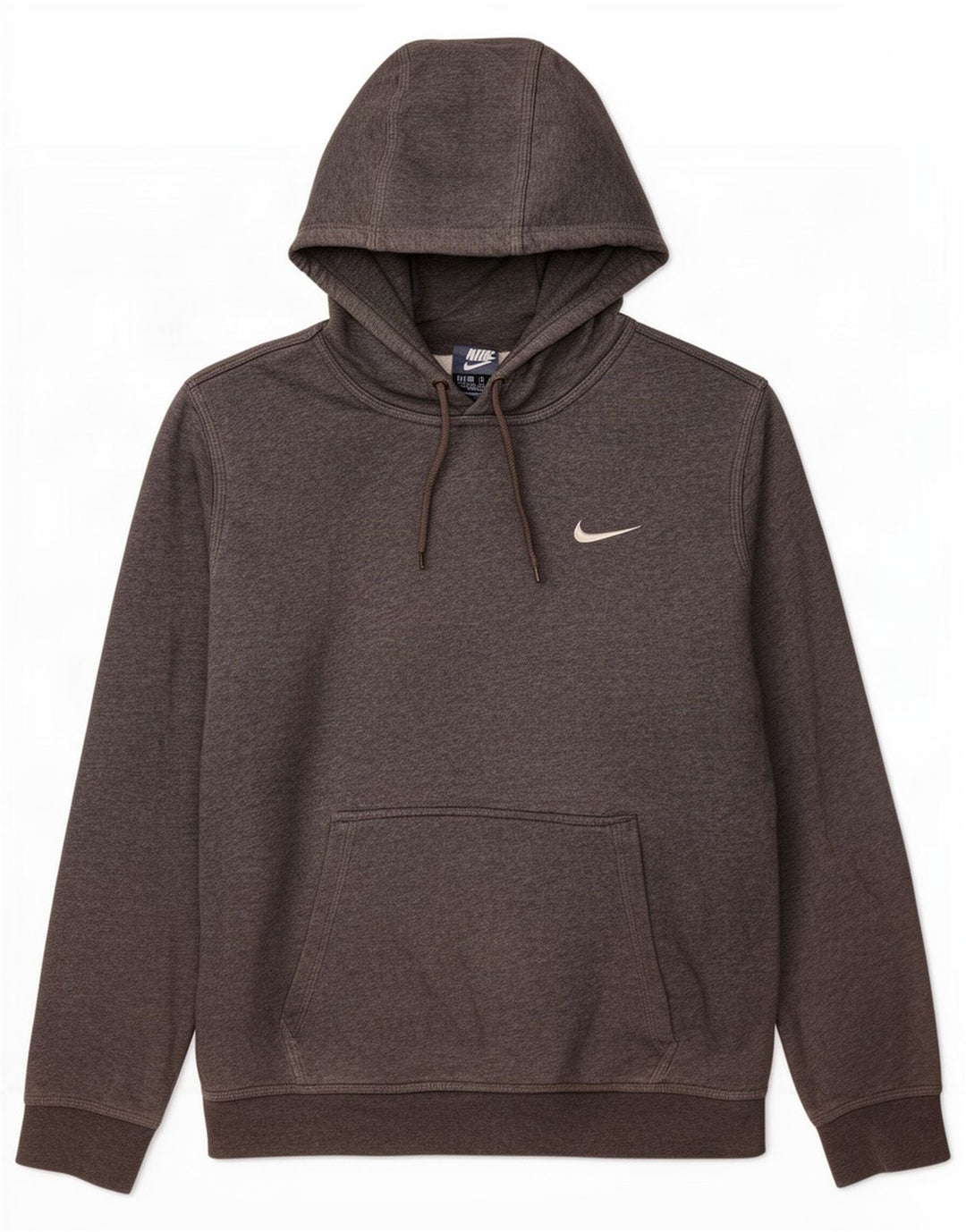 Мужской джемпер с капюшоном Nike среднего серого цвета, хлопок