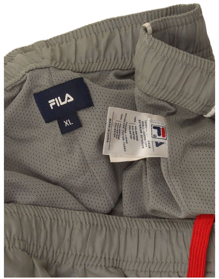 Fila Мужские спортивные брюки-капри с графическим рисунком XL, серые, полиэстер