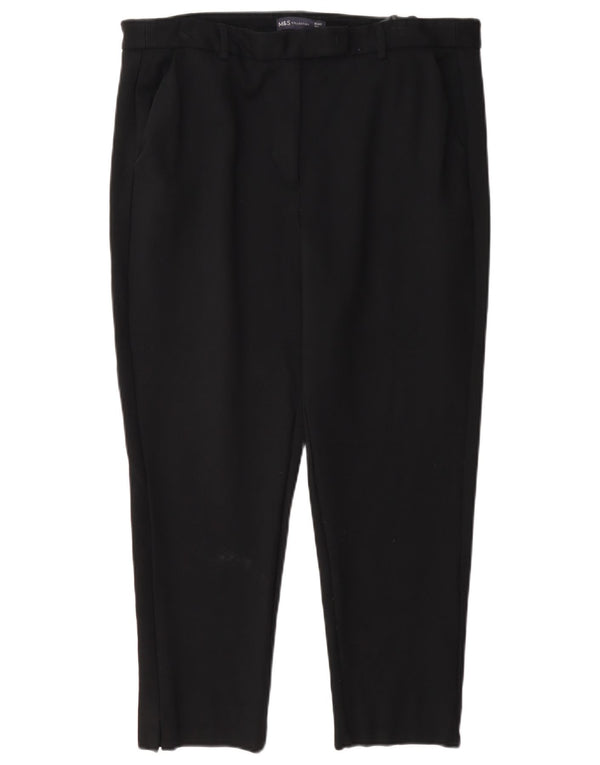 Женские укороченные брюки Marks & Spencer UK 16, большие W34 L24, черные