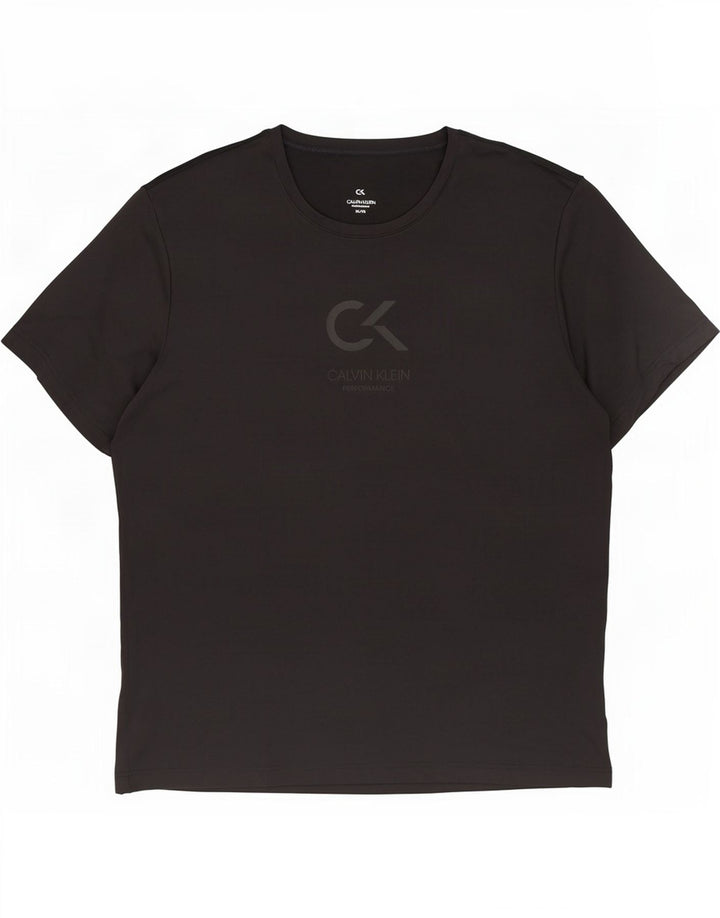Мужская футболка с рисунком Calvin Klein Top XL, черный полиэстер