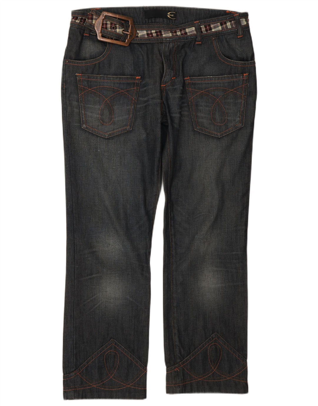 Женские прямые джинсы Just Cavalli IT 44 Medium W32 L27 Темно-синие дизайнерские