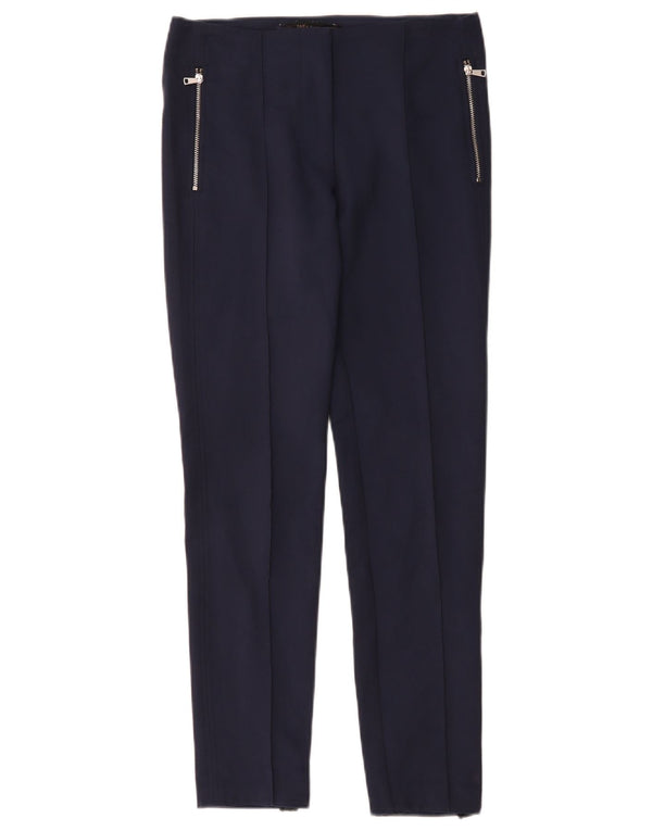 Женские узкие повседневные брюки Zara XS W24 L27 темно-синие