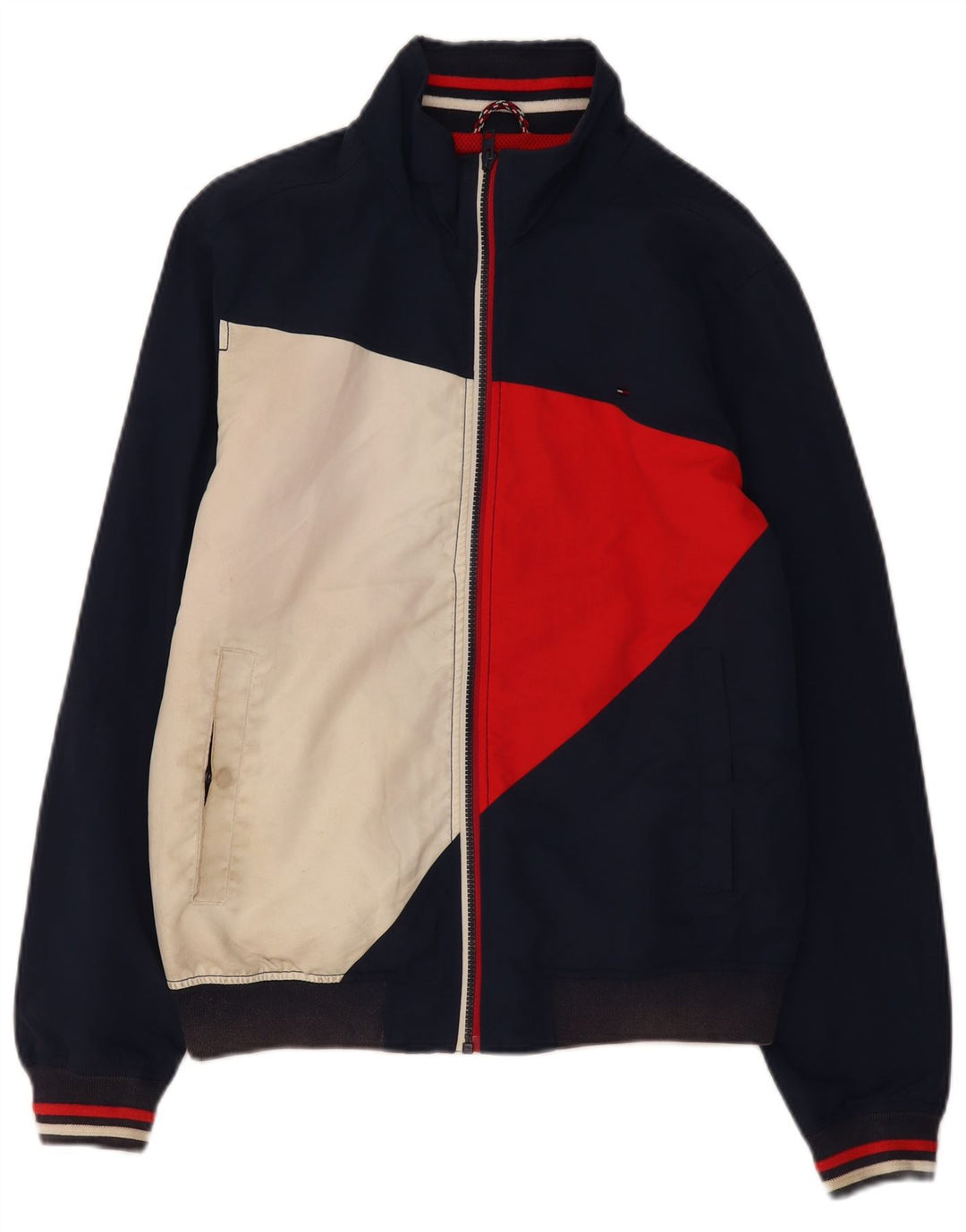 Мужской спортивный костюм Tommy Hilfiger, верхняя куртка среднего цвета, темно-синий с цветными блоками