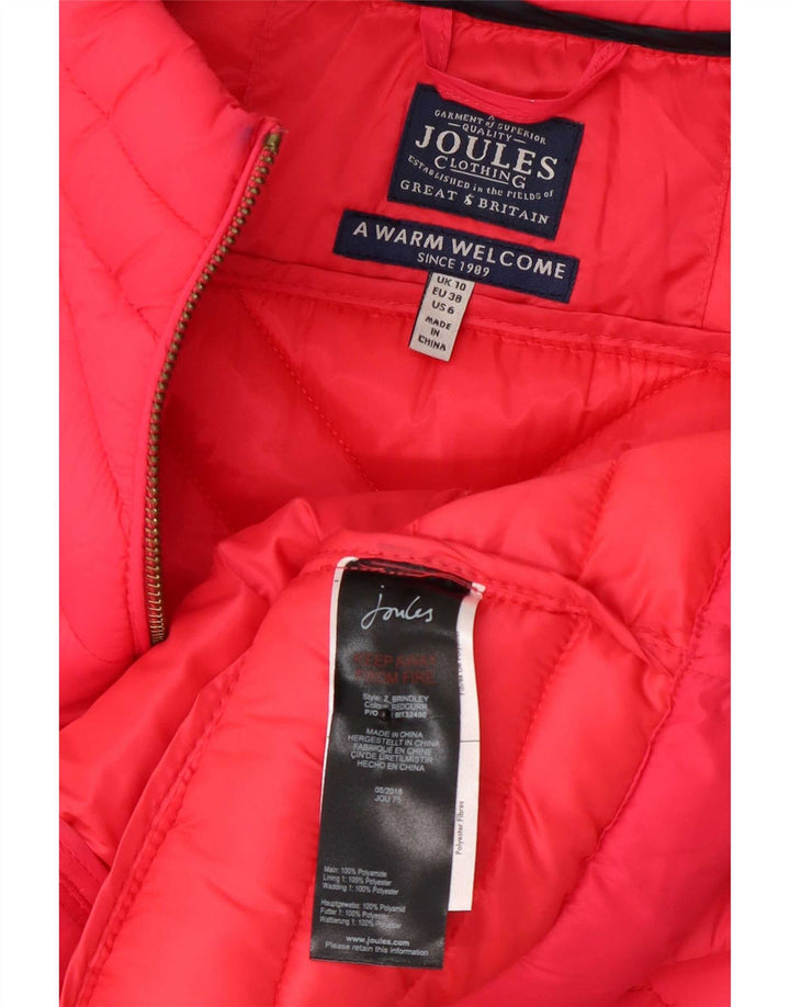 Женский утепленный жилет Joules UK 10, маленький розовый из полиамида