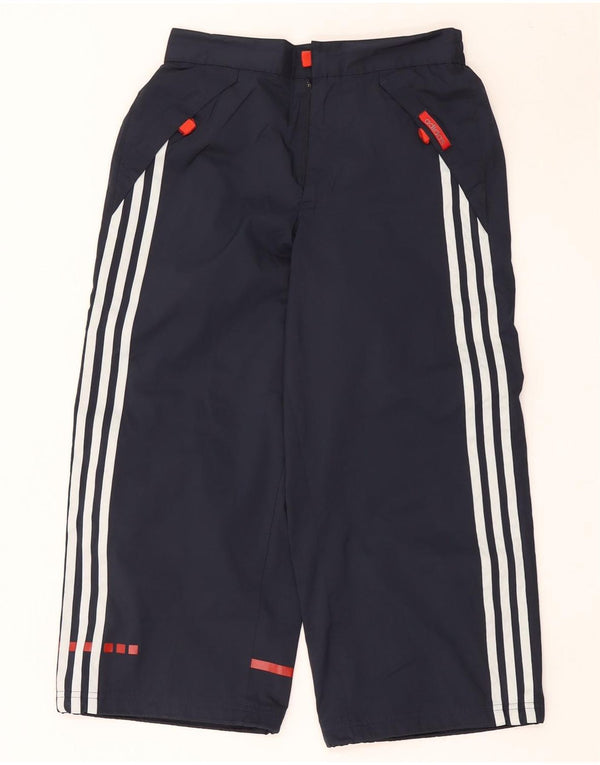 Мужские спортивные брюки-капри Adidas среднего размера, темно-синие, полиэстер