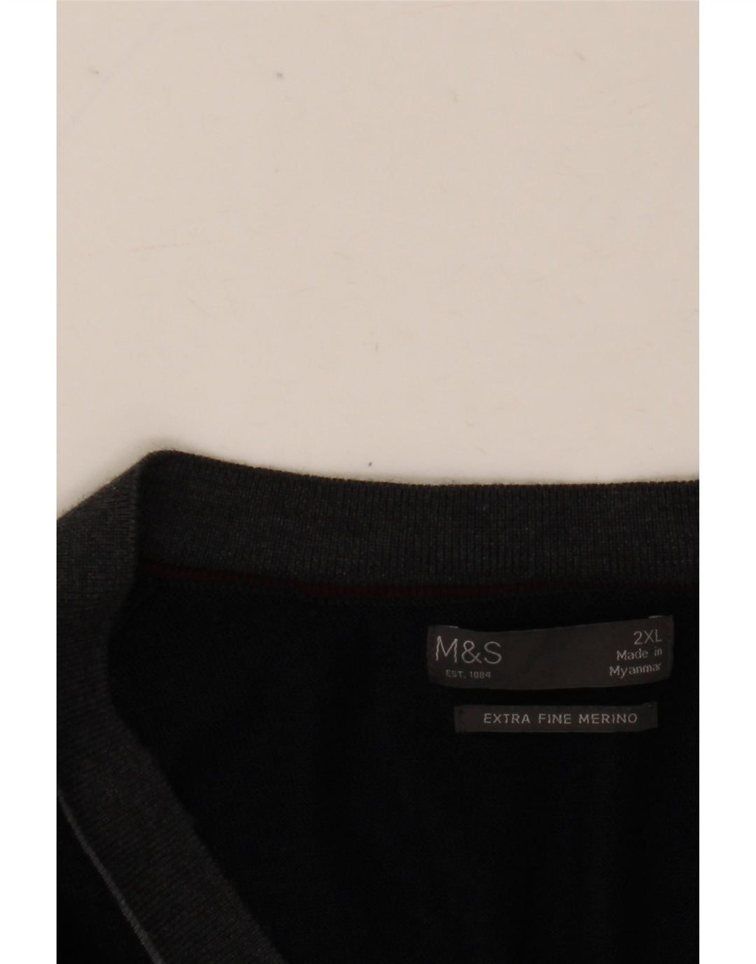 Мужской кардиган Marks & Spencer 2XL темно-синий из мериносовой шерсти