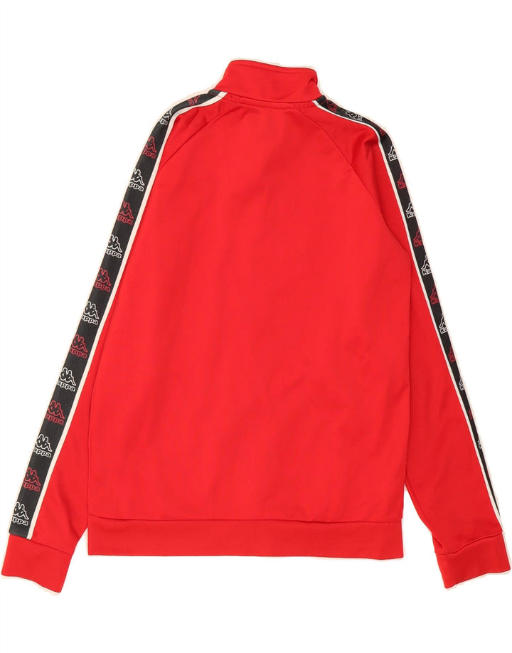 KAPPA Boys Graphic Tracksuit Top Jacket 11-12 Years Red Colourblock Vintage Kappa and Second-Hand Kappa from Messina Hembry 