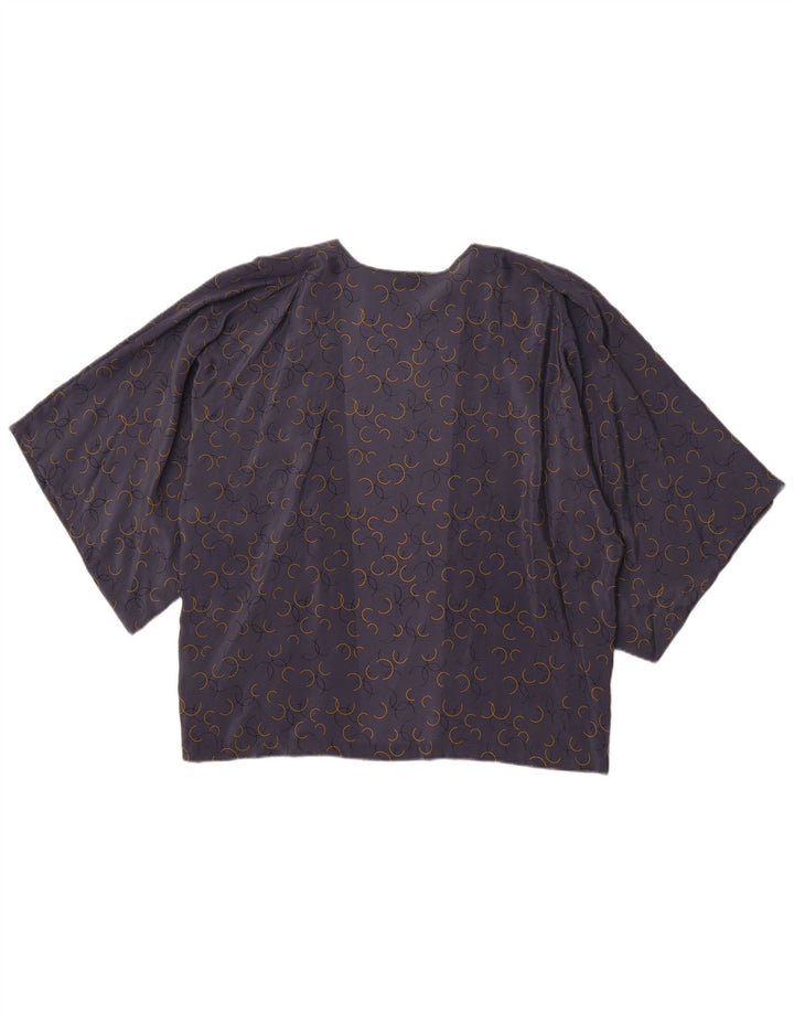 Женский кардиган с короткими рукавами JIGSAW, Великобритания, 18 XL, серый, шелковый с геометрическим рисунком