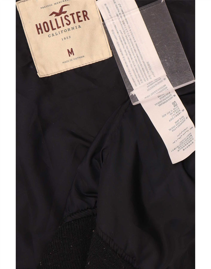 Мужская куртка-бомбер Hollister UK 38 средний темно-синий полиэстер