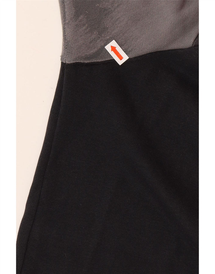 Мужской свитшот ADIDAS, джемпер XL, черный, хлопок с цветными блоками