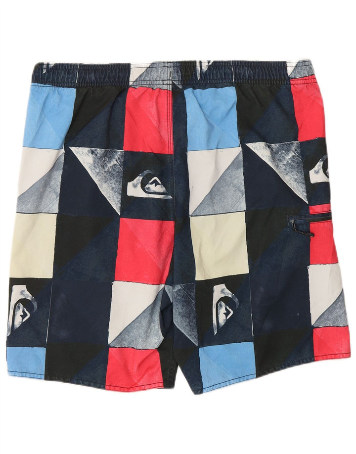 QUIKSILVER Мужские шорты для плавания с рисунком, средние, разноцветные, с геометрическим рисунком