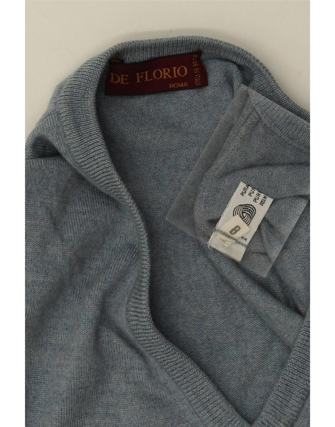 Винтажная мужская майка-майка, большая синяя новая шерсть