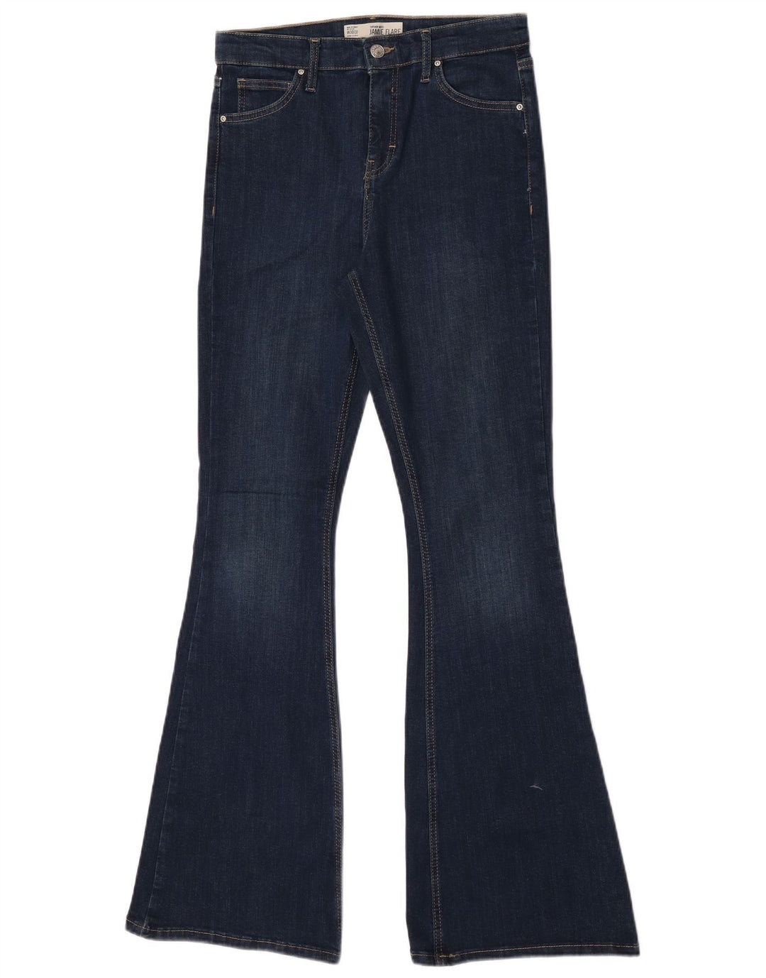 TOPSHOP Женские расклешенные джинсы Jamie W30 L32, синий хлопок