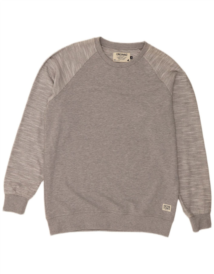 Мужской свитшот Jack & Jones XL, серый полиэстер с крапинками
