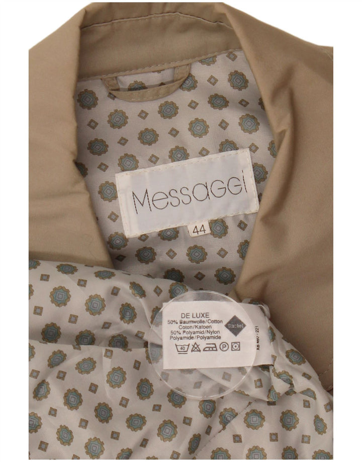 Винтажный женский плащ большого размера EU 44 XL, бежевый хлопок