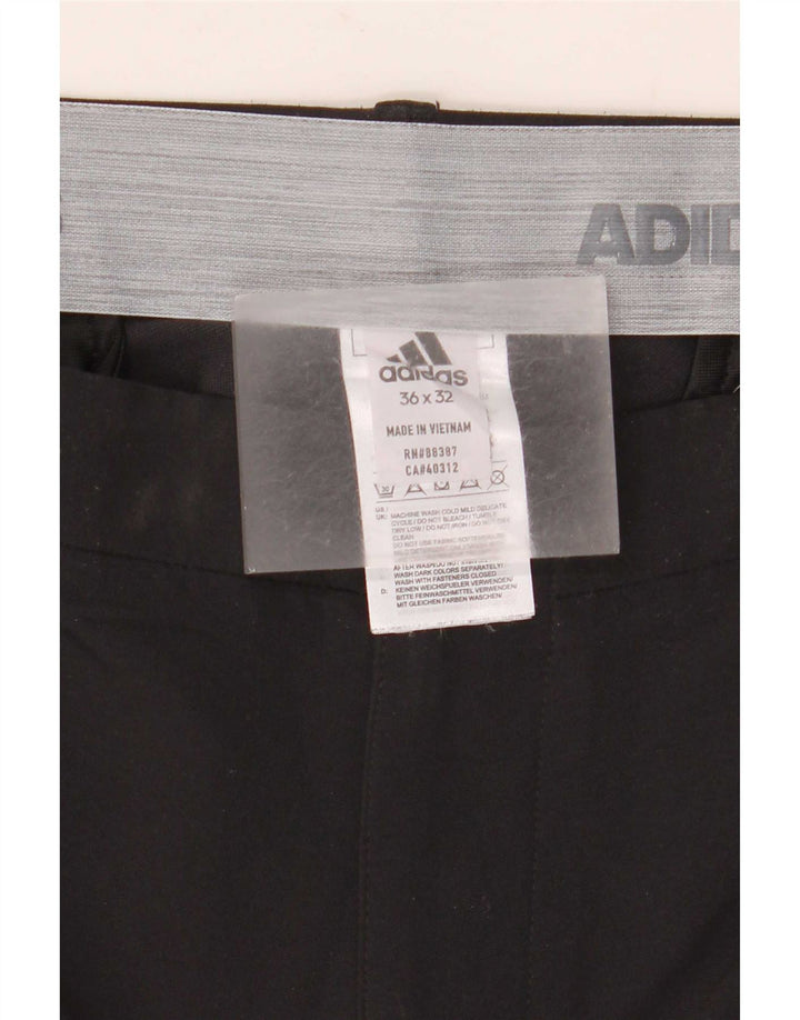 Мужские прямые брюки-чиносы Adidas W36 L32, черный полиэстер