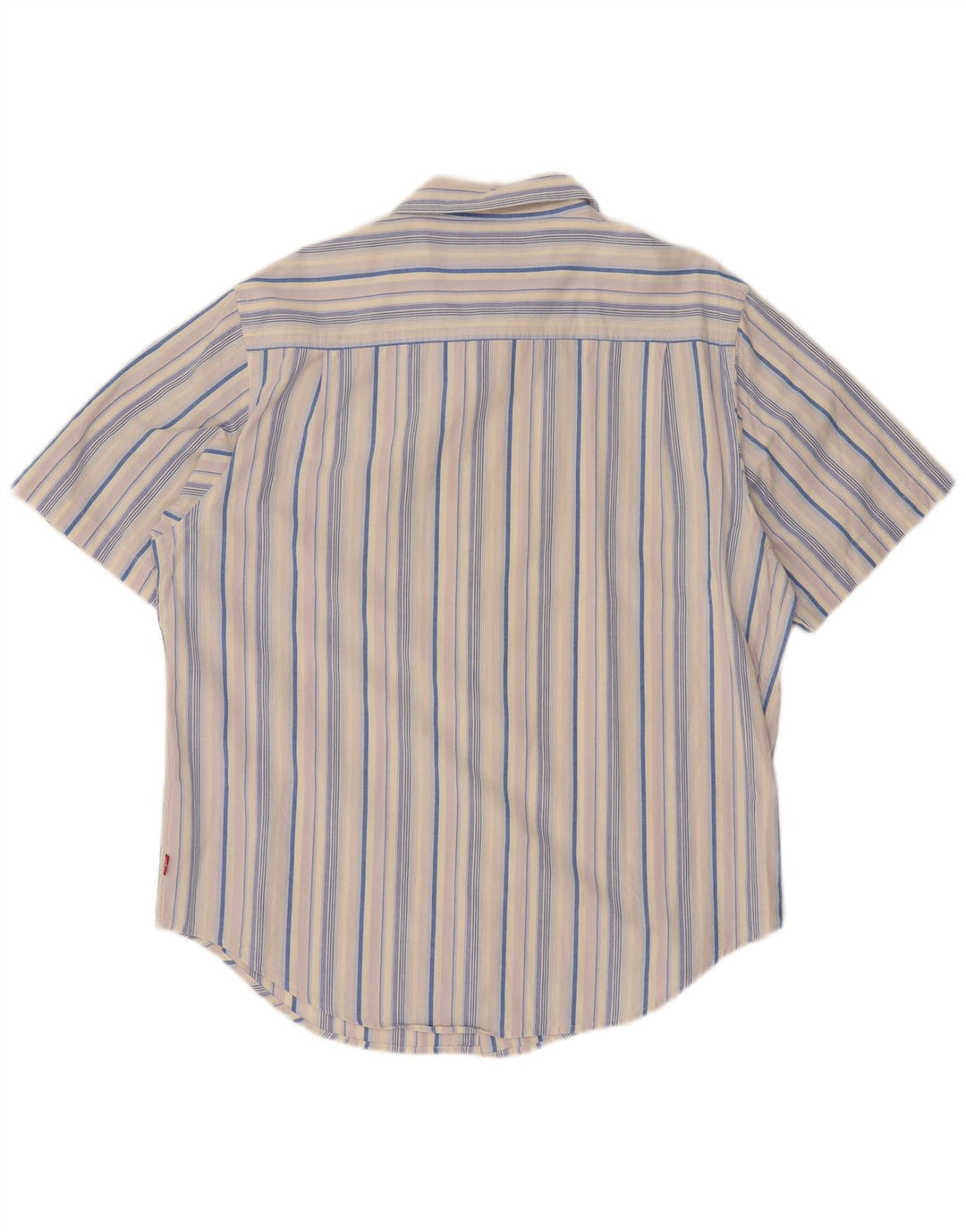 Мужская рубашка с коротким рукавом LEVI'S XL, хлопок в разноцветную полоску