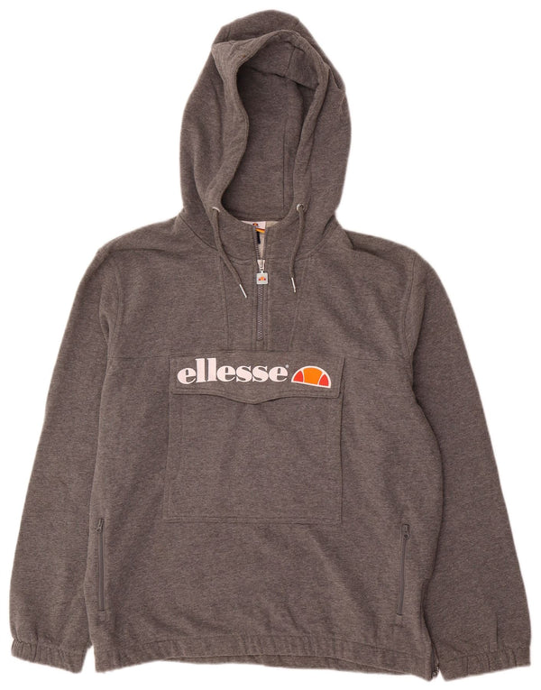 Женский джемпер с капюшоном Ellesse Oversized с рисунком UK 12, средний серый в крапинку