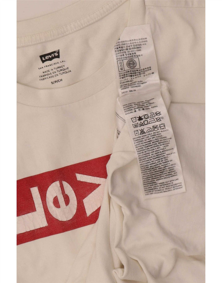 Мужская футболка с рисунком Levi's, маленький белый хлопок