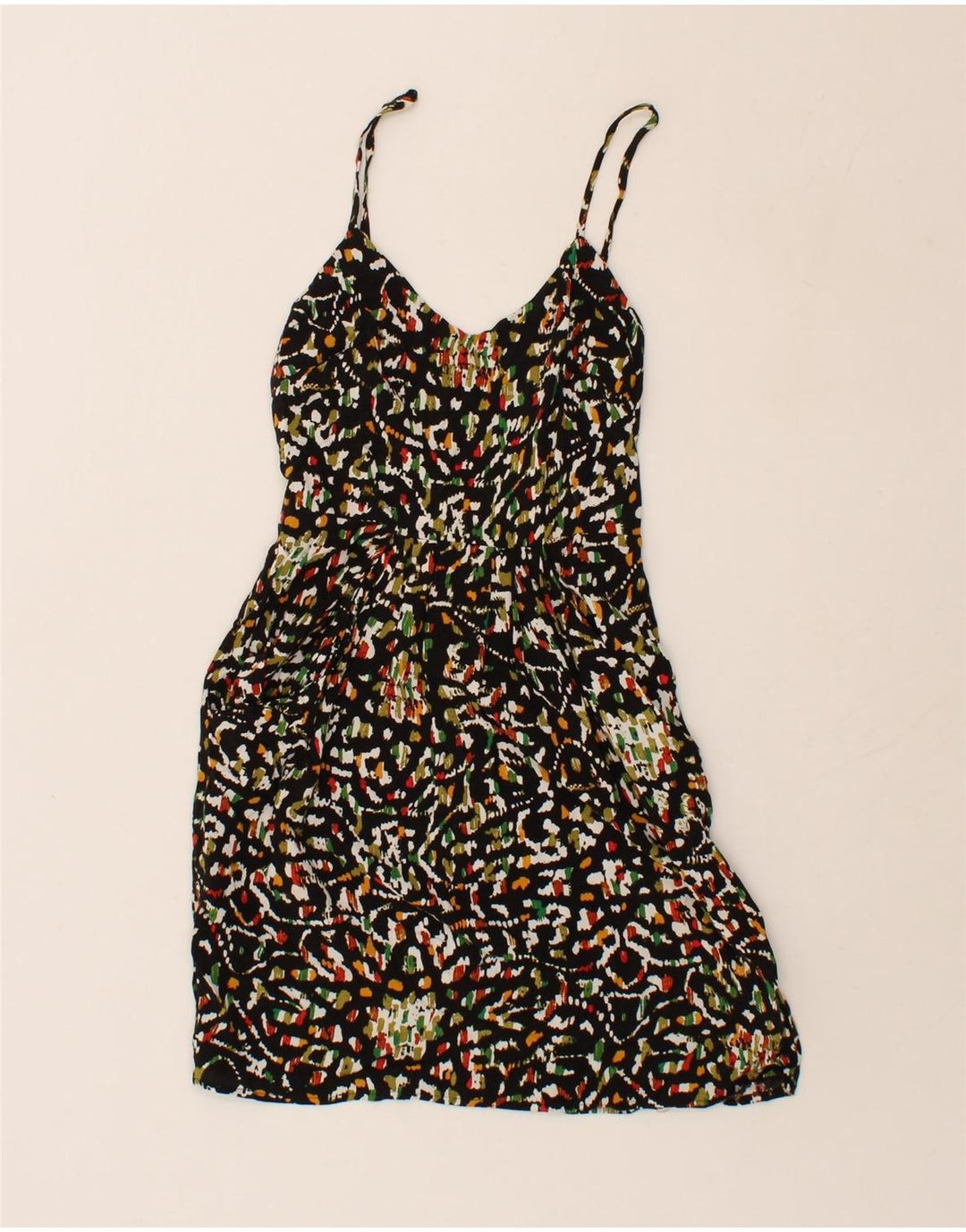 MOSSIMO Womens Abstract Pattern Sundress UK 2 2XS Multicoloured Cotton Vintage Mossimo and Second-Hand Mossimo from Messina Hembry 