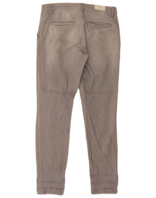 Trussardi Женские потертые узкие джинсы W26 L30 Серые хлопковые