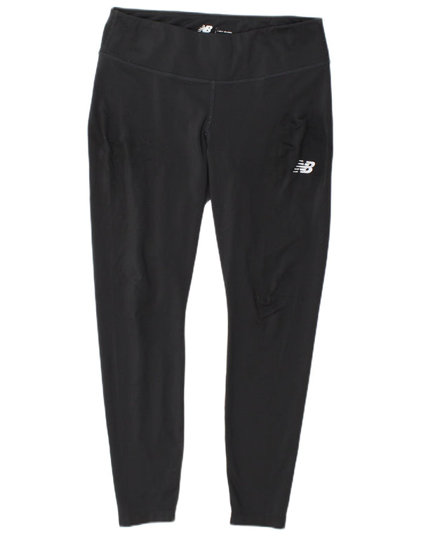 New Balance Womens Leggings UK 14 Large  Black Polyester