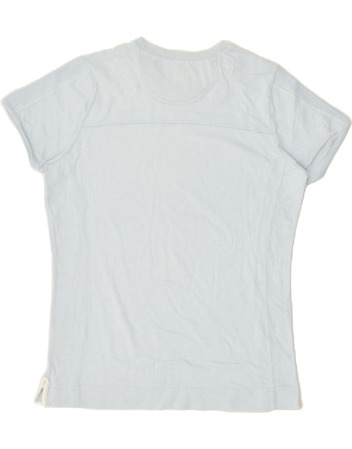 CHAMPION Womens T-Shirt Top UK 14 Medium Blue Cotton | Vintage Champion | Thrift | Second-Hand Champion | Used Clothing | Messina Hembry 