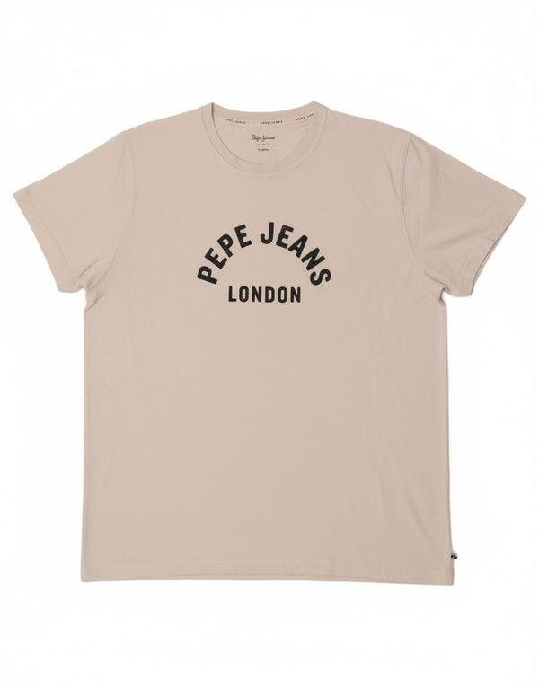 PEPE Jeans Мужская футболка с обычным рисунком Топ XL Белый Хлопок