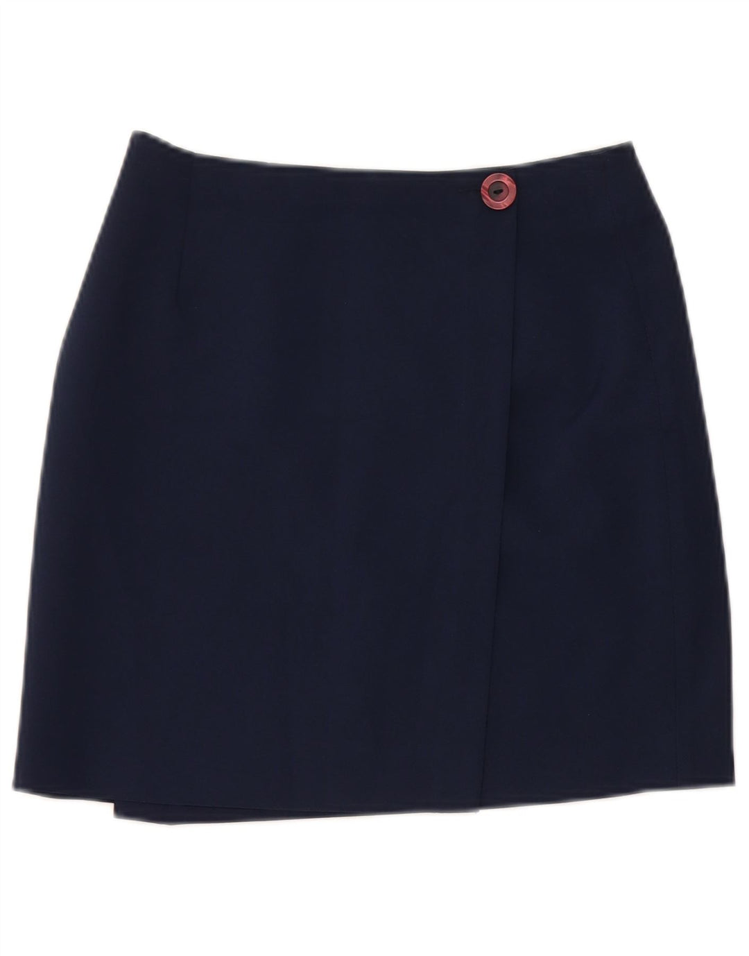 Винтажная женская мини-юбка с запахом W26, маленькая, темно-синяя