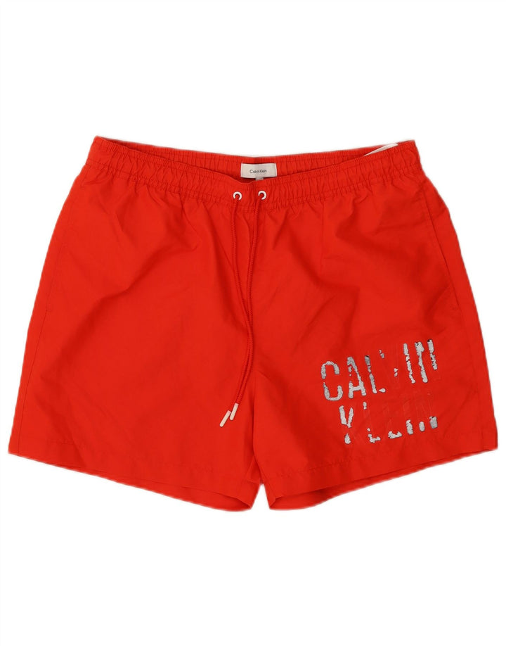 Мужские шорты для плавания CALVIN KLEIN с рисунком, большие красные, полиэстер